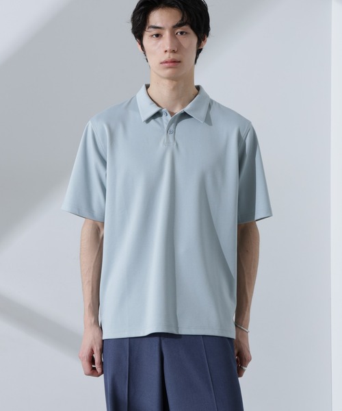 NANO universe（ナノユニバース）の「Pe/Ry鹿の子ポロシャツ 半袖（ポロシャツ・メンズ・ダークグリーン/ブラック/ブルーグレー/エンジ/ネイビー/チャコール・M/L）」の14枚目の写真