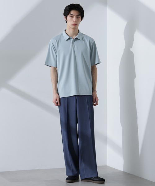 NANO universe（ナノユニバース）の「Pe/Ry鹿の子ポロシャツ 半袖（ポロシャツ・メンズ・ダークグリーン/ブラック/ブルーグレー/エンジ/ネイビー/チャコール・M/L）」の17枚目の写真