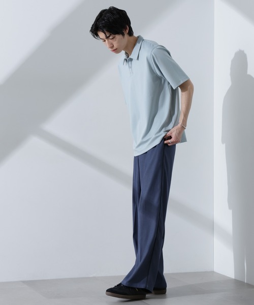 NANO universe（ナノユニバース）の「Pe/Ry鹿の子ポロシャツ 半袖（ポロシャツ・メンズ・ダークグリーン/ブラック/ブルーグレー/エンジ/ネイビー/チャコール・M/L）」の20枚目の写真