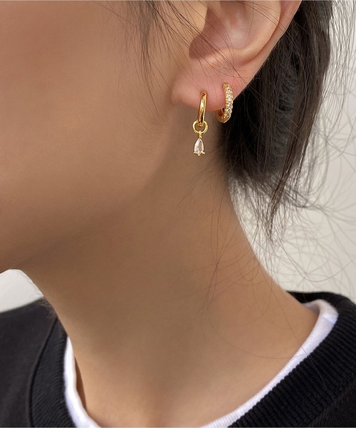 LA VORAGINE（ラ ヴォラジネ）の「銀メッキアレルギー対応3点セットのピアス（ピアス（両耳用）・レディース・シルバー/ゴールド・FREE）」の8枚目の写真