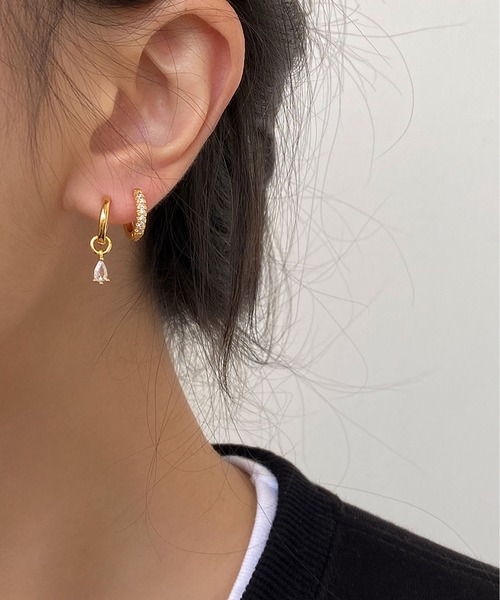 LA VORAGINE（ラ ヴォラジネ）の「銀メッキアレルギー対応3点セットのピアス（ピアス（両耳用）・レディース・シルバー/ゴールド・FREE）」の6枚目の写真