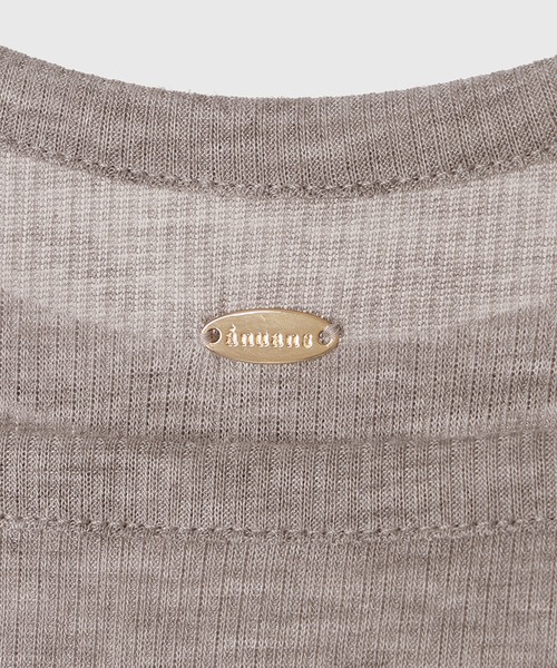 anuans（アニュアンス）の「シアーテレコレイヤーカットトップス（Tシャツ/カットソー・レディース・ブラック/ホワイト/セージグリーン/グレー・FREE）」の6枚目の写真