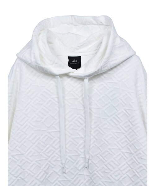 EMPORIO ARMANI▼リヨセル混紡 ボンディングジャージー パーカー セール】【ARMANI EXCHANGE】AX オールオーバージャカードロゴ