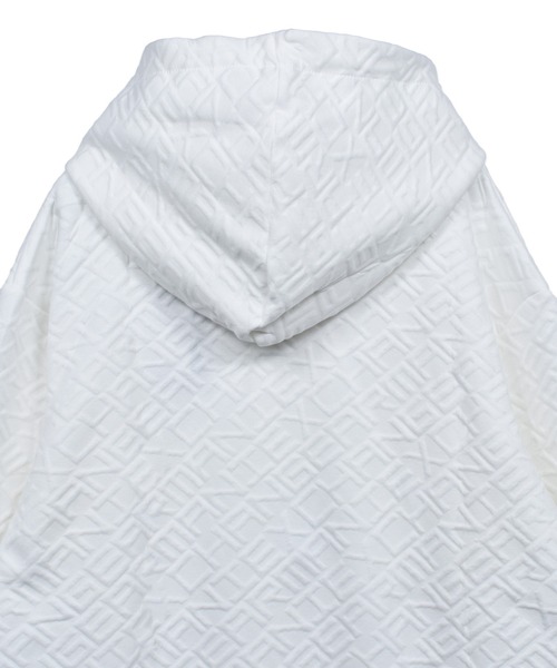 ARMANI EXCHANGE（アルマーニエクスチェンジ）の「【ARMANI EXCHANGE】AX オールオーバージャカードロゴ フーデッドスウェットプルオーバー ジャガードプルパーカー（パーカー・メンズ・ホワイト/ブラック・3/2/1）」の6枚目の写真