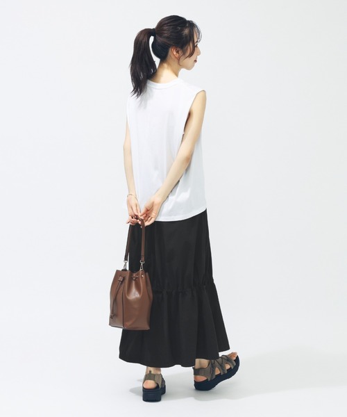 PUMA（プーマ）の「プーマ PUMA SUMMER ウーブン ロングスカート（ワンピース・レディース・カーキ/ブラック・M/L）」の7枚目の写真