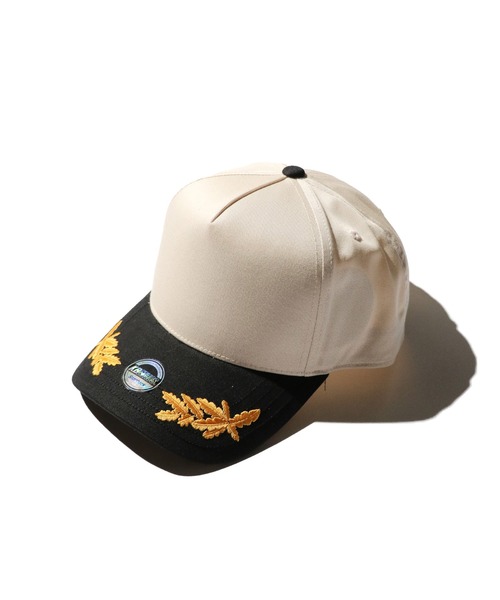 C.E.L.STORE(セルストア)の「KBETHOS / ケービーエトス GOLD LEAF EMBROIDERY 5PANEL SNAPBACK CAP 金刺しゅう 5パネル キャップ スナップバック(キャップ・メンズ・ナチュラル/ブラック・ONE SIZE)」の2枚目の写真
