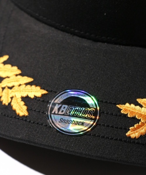 C.E.L.STORE(セルストア)の「KBETHOS / ケービーエトス GOLD LEAF EMBROIDERY 5PANEL SNAPBACK CAP 金刺しゅう 5パネル キャップ スナップバック(キャップ・メンズ・ナチュラル/ブラック・ONE SIZE)」の11枚目の写真