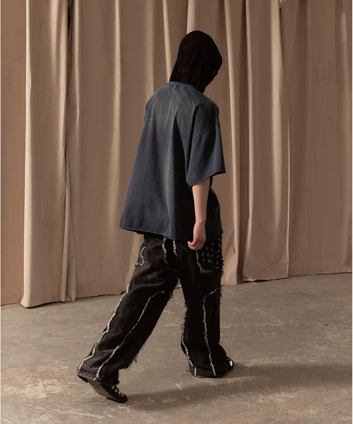 LIBERE(リベーレ)の「LIBERE リベーレ / MESH HOOD T-SHIRT メッシュフードボックスビッグシルエットフードTシャツ / 251238-251239(Tシャツ/カットソー・メンズ・ブラック/ネイビー・LARGE/MEDIUM/SMALL)」の3枚目の写真
