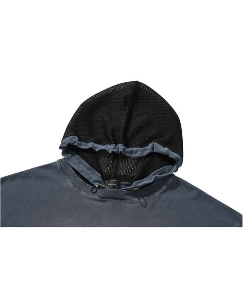 LIBERE(リベーレ)の「LIBERE リベーレ / MESH HOOD T-SHIRT メッシュフードボックスビッグシルエットフードTシャツ / 251238-251239(Tシャツ/カットソー・メンズ・ブラック/ネイビー・LARGE/MEDIUM/SMALL)」の8枚目の写真