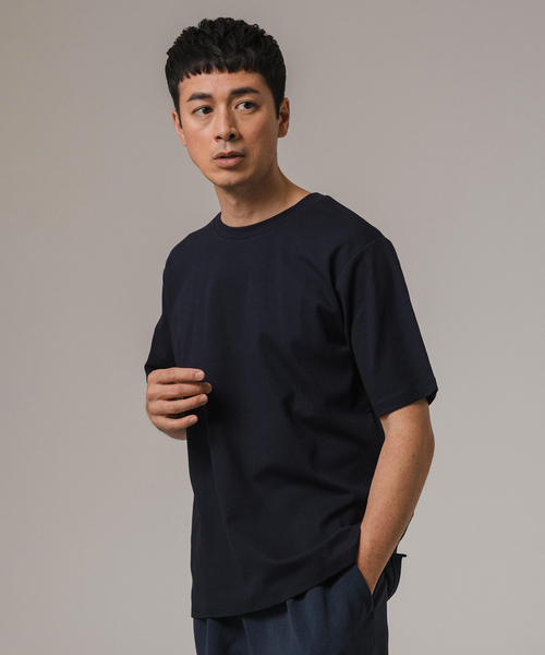 EDIFICE(エディフィス)の「”撥水&汗染み軽減機能” プロテック ポンチ Tシャツ (プラスバイオ)(Tシャツ/カットソー・メンズ・グレー/ブラック/ネイビー/ホワイト・X-LARGE/LARGE/MEDIUM/SMALL)」の6枚目の写真