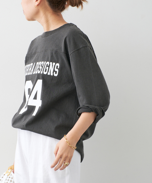SIERRA DESIGNS(シェラデザイン)の「【SIERRA DESIGNS/シエラデザインズ】 80S FOOTBALL TEE(Tシャツ/カットソー・レディース・ブラック・FREE)」の9枚目の写真
