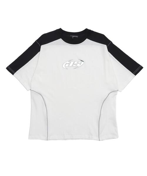 WEGO(ウィゴー)の「WEGO/メタルプリントパイピングT(Tシャツ/カットソー・メンズ・ブラック/ホワイト・MEDIUM/LARGE)」の9枚目の写真