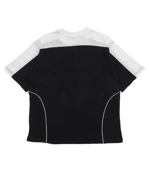 WEGO(ウィゴー)の「WEGO/メタルプリントパイピングT(Tシャツ/カットソー・メンズ・ブラック/ホワイト・MEDIUM/LARGE)」の7枚目の写真