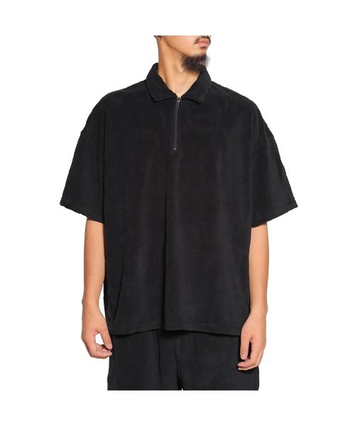 セール】SNAKE PATTERN JACQUARD PILE POLO（ポロシャツ）｜CALEE
