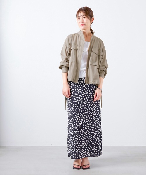 MICA&DEAL スタンドカラーシアーブルゾン　ベージュ MICA&DEAL スタンドカラーシアーブルゾン ベージュ