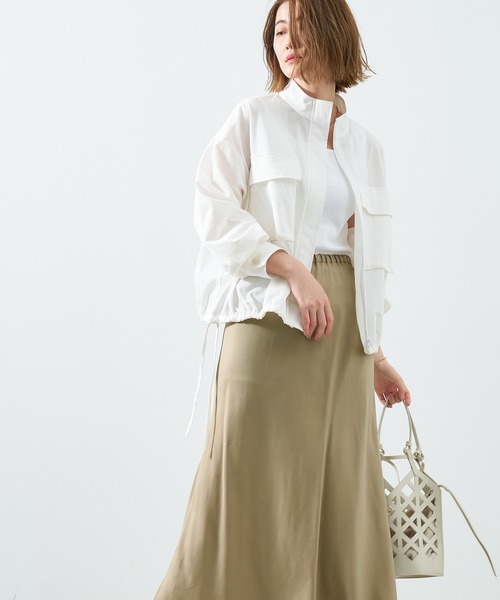 MICA&DEAL スタンドカラーシアーブルゾン　ベージュ MICA&DEAL スタンドカラーシアーブルゾン ベージュ