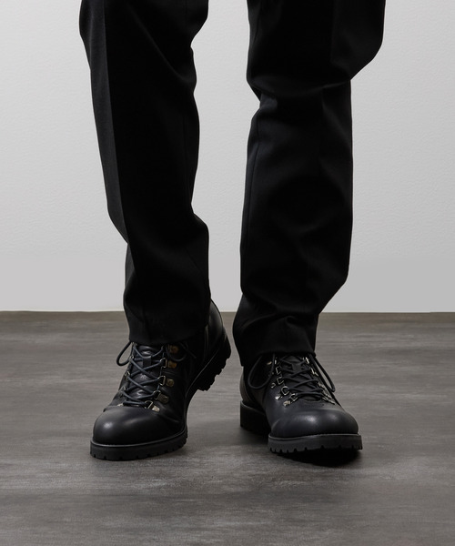 PADRONE（パドローネ）の「PADRONE パドローネ / WP SIDE ZIP TREKKING BOOTS (WATER PROOF LEATHER) ウォータープルーフレザートレッキングブーツ レインブーツ 撥水 防水 ビブラムソール 日本製 / PU7358-1128（ブーツ・メンズ・ダークブラウン/ブラック・40/41/42）」の7枚目の写真