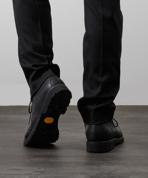 PADRONE（パドローネ）の「PADRONE パドローネ / WP SIDE ZIP TREKKING BOOTS (WATER PROOF LEATHER) ウォータープルーフレザートレッキングブーツ レインブーツ 撥水 防水 ビブラムソール 日本製 / PU7358-1128（ブーツ・メンズ・ダークブラウン/ブラック・40/41/42）」の9枚目の写真