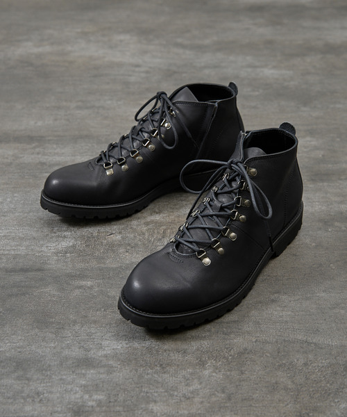 PADRONE（パドローネ）の「PADRONE パドローネ / WP SIDE ZIP TREKKING BOOTS (WATER PROOF LEATHER) ウォータープルーフレザートレッキングブーツ レインブーツ 撥水 防水 ビブラムソール 日本製 / PU7358-1128（ブーツ・メンズ・ダークブラウン/ブラック・40/41/42）」の10枚目の写真