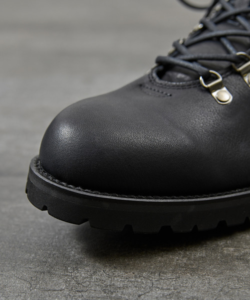 PADRONE（パドローネ）の「PADRONE パドローネ / WP SIDE ZIP TREKKING BOOTS (WATER PROOF LEATHER) ウォータープルーフレザートレッキングブーツ レインブーツ 撥水 防水 ビブラムソール 日本製 / PU7358-1128（ブーツ・メンズ・ダークブラウン/ブラック・40/41/42）」の12枚目の写真