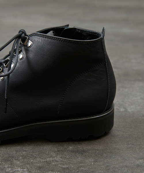 PADRONE（パドローネ）の「PADRONE パドローネ / WP SIDE ZIP TREKKING BOOTS (WATER PROOF LEATHER) ウォータープルーフレザートレッキングブーツ レインブーツ 撥水 防水 ビブラムソール 日本製 / PU7358-1128（ブーツ・メンズ・ダークブラウン/ブラック・40/41/42）」の15枚目の写真