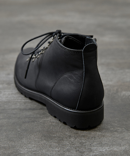 PADRONE（パドローネ）の「PADRONE パドローネ / WP SIDE ZIP TREKKING BOOTS (WATER PROOF LEATHER) ウォータープルーフレザートレッキングブーツ レインブーツ 撥水 防水 ビブラムソール 日本製 / PU7358-1128（ブーツ・メンズ・ダークブラウン/ブラック・40/41/42）」の16枚目の写真