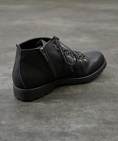 PADRONE（パドローネ）の「PADRONE パドローネ / WP SIDE ZIP TREKKING BOOTS (WATER PROOF LEATHER) ウォータープルーフレザートレッキングブーツ レインブーツ 撥水 防水 ビブラムソール 日本製 / PU7358-1128（ブーツ・メンズ・ダークブラウン/ブラック・40/41/42）」の17枚目の写真