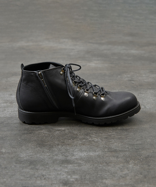 PADRONE（パドローネ）の「PADRONE パドローネ / WP SIDE ZIP TREKKING BOOTS (WATER PROOF LEATHER) ウォータープルーフレザートレッキングブーツ レインブーツ 撥水 防水 ビブラムソール 日本製 / PU7358-1128（ブーツ・メンズ・ダークブラウン/ブラック・40/41/42）」の18枚目の写真