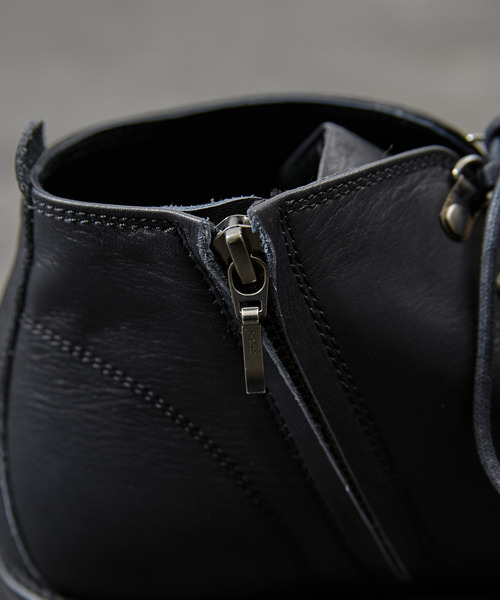 PADRONE（パドローネ）の「PADRONE パドローネ / WP SIDE ZIP TREKKING BOOTS (WATER PROOF LEATHER) ウォータープルーフレザートレッキングブーツ レインブーツ 撥水 防水 ビブラムソール 日本製 / PU7358-1128（ブーツ・メンズ・ダークブラウン/ブラック・40/41/42）」の20枚目の写真