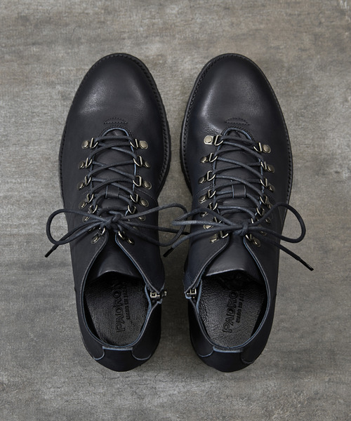 PADRONE（パドローネ）の「PADRONE パドローネ / WP SIDE ZIP TREKKING BOOTS (WATER PROOF LEATHER) ウォータープルーフレザートレッキングブーツ レインブーツ 撥水 防水 ビブラムソール 日本製 / PU7358-1128（ブーツ・メンズ・ダークブラウン/ブラック・40/41/42）」の22枚目の写真