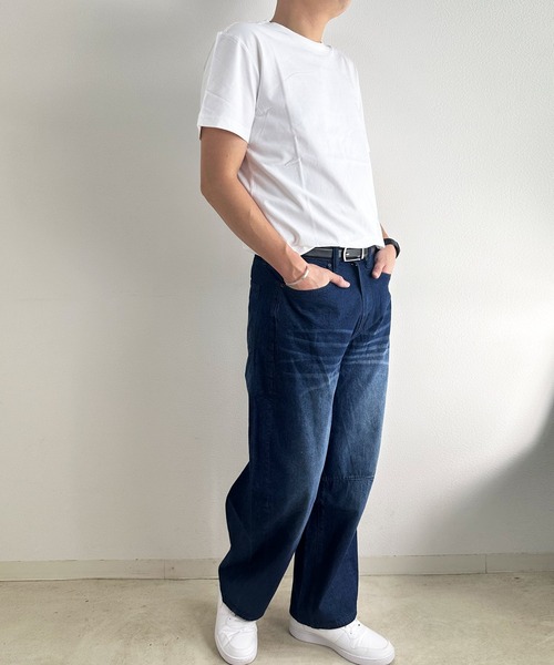 Calvin Klein Jeans（カルヴァンクラインジーンズ）の「CALVIN KLEIN JEANS カルバンクラインジーンズ HEAVY REGULAR TEE ヘビーウェイト レギュラーフィット ショートスリーブTシャツ（Tシャツ/カットソー・メンズ・ホワイト/ブラック・M/L/XL）」の13枚目の写真