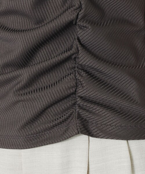 LOVELESS（ラブレス）の「アシンメトリーネックトップス（Tシャツ/カットソー・レディース・オフホワイト/チャコールグレー/ブラック・36）」の13枚目の写真