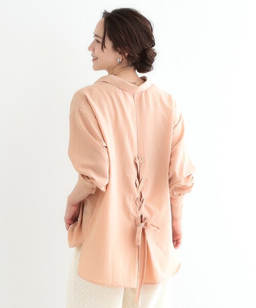 ブラウス シャツ EMBROIDERED SLEEVELESS TOP WITH BACK TIE CLOSURE レディース ブラウス シャツ EMBROIDERED SLEEVELESS TOP WITH BACK TIE