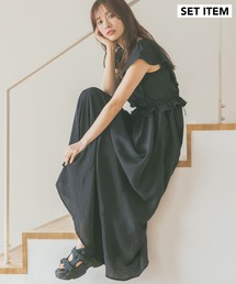 mysty woman | 【セットアイテム】シャーリングブラウスキャミワンピース2P 491355(ワンピース)