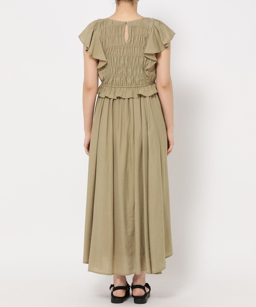 mysty woman（ミスティウーマン）の「【セットアイテム】シャーリングブラウスキャミワンピース2P 491355（ワンピース・レディース・ブラック/ベージュ/オフホワイト・FREE）」の21枚目の写真