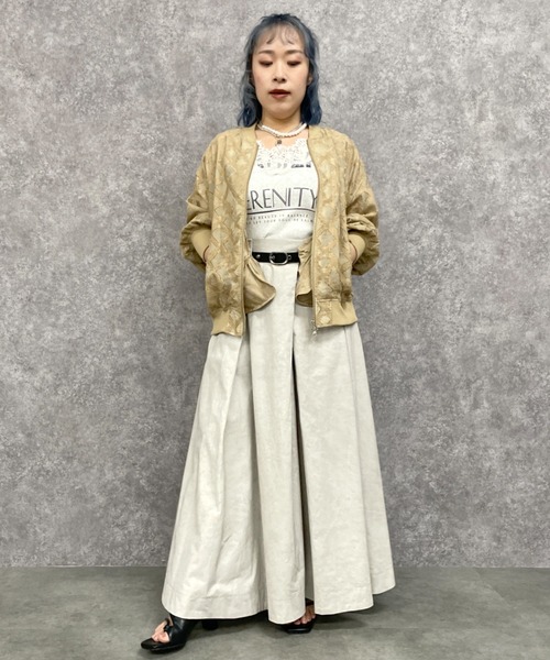 GEVS.（ジェイヴィス）の「ロゴプリントテレコキャミソール＜大きいサイズ有＞GEVS.（キャミソール・レディース・オートミール/杢グレー・LL/3L/4L/5L/M/L）」の5枚目の写真