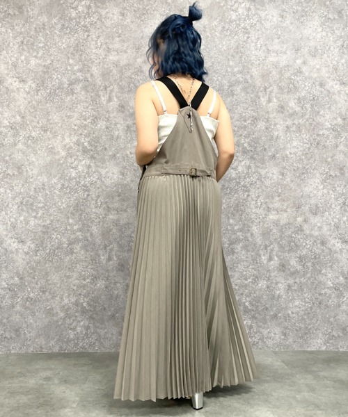 GEVS.（ジェイヴィス）の「ロゴプリントテレコキャミソール＜大きいサイズ有＞GEVS.（キャミソール・レディース・オートミール/杢グレー・LL/3L/4L/5L/M/L）」の8枚目の写真