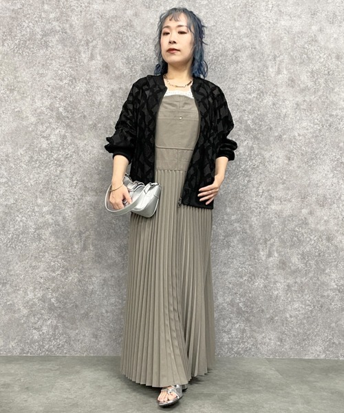 GEVS.（ジェイヴィス）の「ロゴプリントテレコキャミソール＜大きいサイズ有＞GEVS.（キャミソール・レディース・オートミール/杢グレー・LL/3L/4L/5L/M/L）」の10枚目の写真