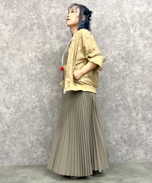 GEVS.（ジェイヴィス）の「ロゴプリントテレコキャミソール＜大きいサイズ有＞GEVS.（キャミソール・レディース・オートミール/杢グレー・LL/3L/4L/5L/M/L）」の13枚目の写真