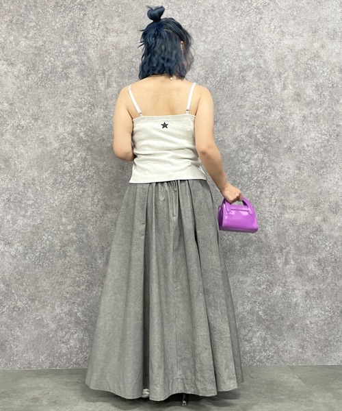 GEVS.（ジェイヴィス）の「ロゴプリントテレコキャミソール＜大きいサイズ有＞GEVS.（キャミソール・レディース・オートミール/杢グレー・LL/3L/4L/5L/M/L）」の18枚目の写真