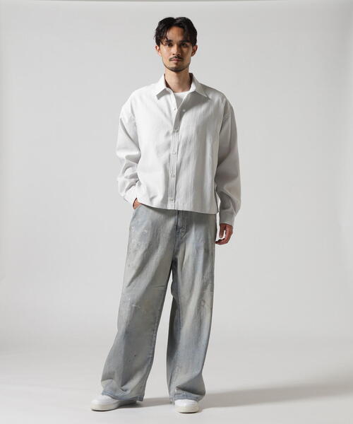 Toironier(トワロニエ)の「Toironier/トワロニエ/Dyed Ventilation SH(Tシャツ/カットソー・メンズ・ホワイト/シルバー・F)」の18枚目の写真