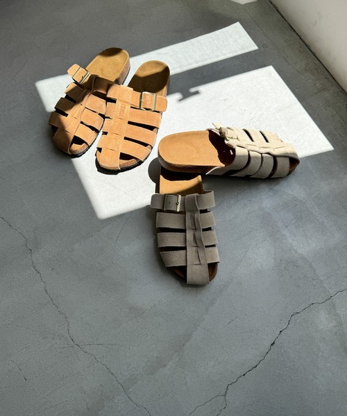 CANAL JEAN（キャナルジーン）の「El mar　スエードグルカスリッポンサンダル（サンダル・レディース・ブラウン/ベージュ・24.5/24/23.5）」の3枚目の写真