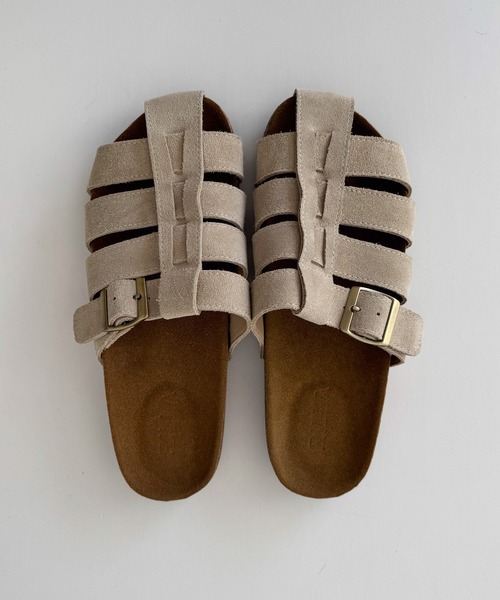 CANAL JEAN（キャナルジーン）の「El mar　スエードグルカスリッポンサンダル（サンダル・レディース・ブラウン/ベージュ・24.5/24/23.5）」の8枚目の写真