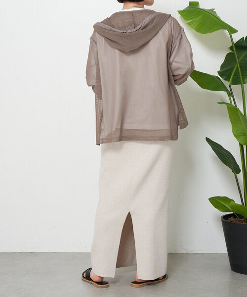 Jena espace merveilleux（ジェナ　エスパスメルヴェイユ）の「ロゴ入りシルケットカットソー（Tシャツ/カットソー・レディース・グレー/ブラック/オフホワイト・FREE）」の6枚目の写真