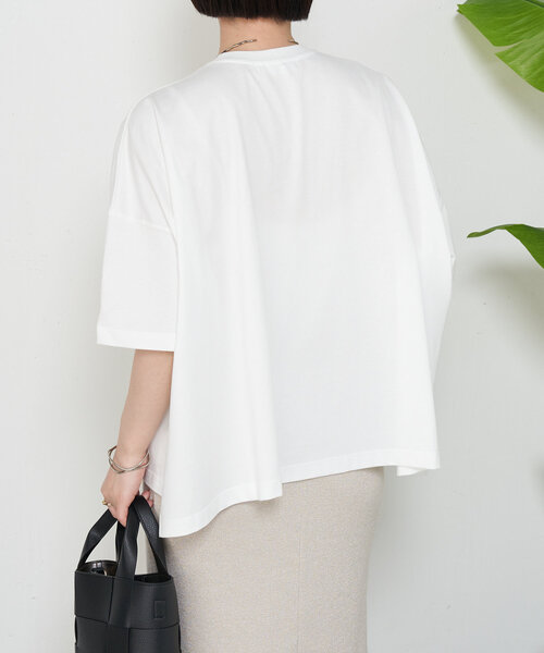 Jena espace merveilleux（ジェナ　エスパスメルヴェイユ）の「ロゴ入りシルケットカットソー（Tシャツ/カットソー・レディース・グレー/ブラック/オフホワイト・FREE）」の10枚目の写真