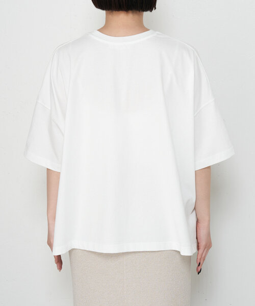 Jena espace merveilleux（ジェナ　エスパスメルヴェイユ）の「ロゴ入りシルケットカットソー（Tシャツ/カットソー・レディース・グレー/ブラック/オフホワイト・FREE）」の13枚目の写真