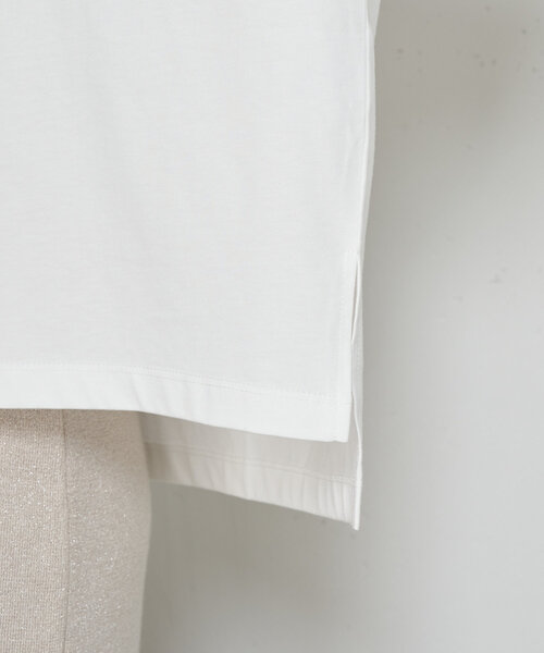 Jena espace merveilleux（ジェナ　エスパスメルヴェイユ）の「ロゴ入りシルケットカットソー（Tシャツ/カットソー・レディース・グレー/ブラック/オフホワイト・FREE）」の16枚目の写真