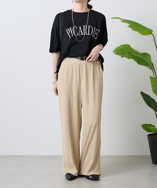 Jena espace merveilleux（ジェナ　エスパスメルヴェイユ）の「ロゴ入りシルケットカットソー（Tシャツ/カットソー・レディース・グレー/ブラック/オフホワイト・FREE）」の19枚目の写真