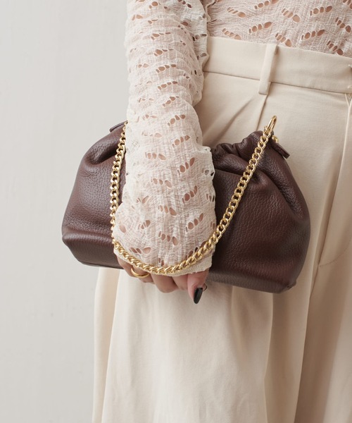 Lui's（ルイス）の「MILLELA FIRENZE チェーンショルダーバッグ（ショルダーバッグ・レディース・ブラウン/ブラック/ホワイト系その他・FREE）」の9枚目の写真