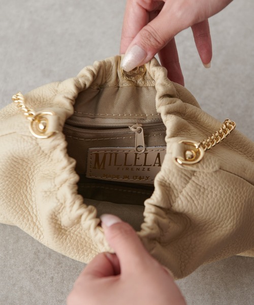 Lui's（ルイス）の「MILLELA FIRENZE チェーンショルダーバッグ（ショルダーバッグ・レディース・ブラウン/ブラック/ホワイト系その他・FREE）」の12枚目の写真